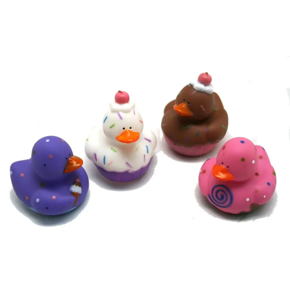 Set of 12 Sweet Treats Rubber Duckies ~ Cupcake ~ Ice Cream ~ Assorted Ducks