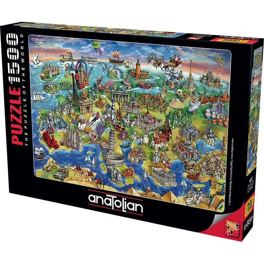 Anatolian European World 1500 Piece Jigsaw Puzzle