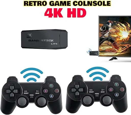 zhikulong Wireless Retro Game Console,Retro Game Stick 4K,Nostalgia Stick Game,4K ...