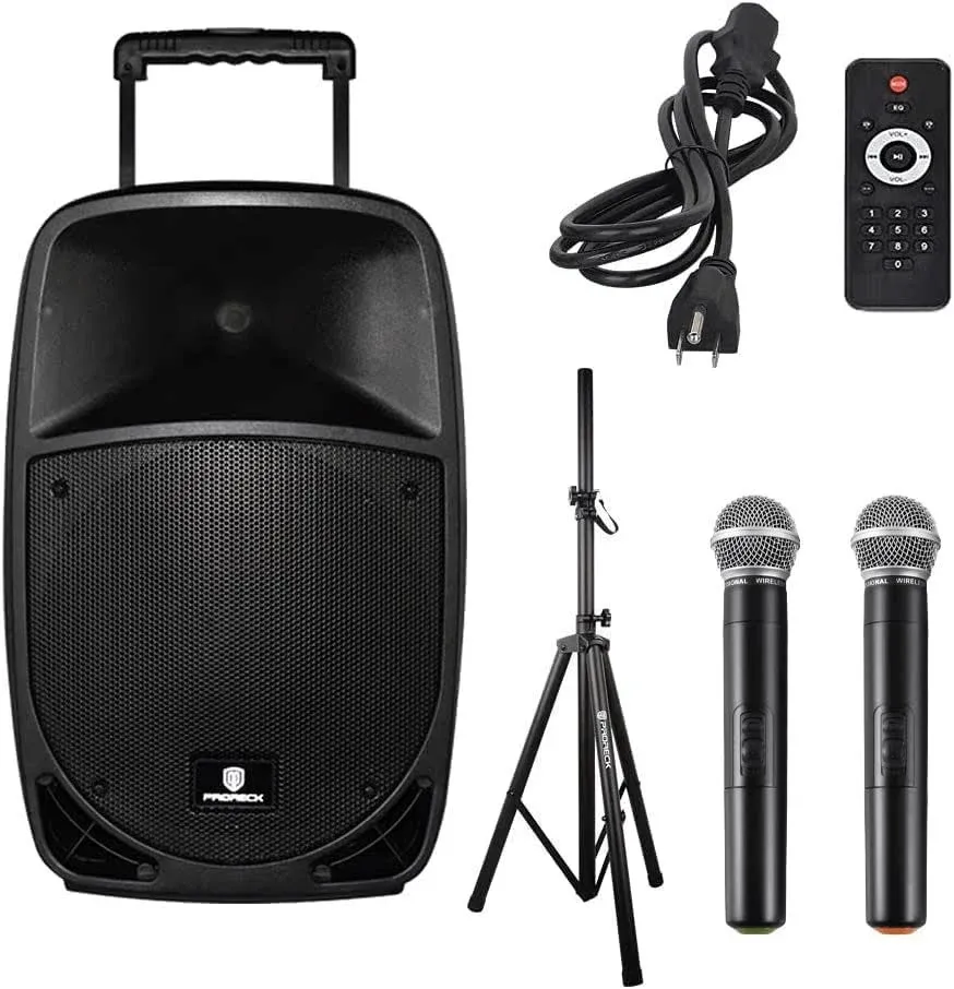 PRORECK Freedom 15 800 Watt 2-Way Rechargeable Powered Dj/PA Speaker