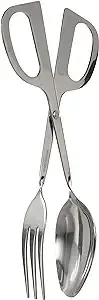 Winco Stainless Steel Salad Tongs, Scissor Style, 10"