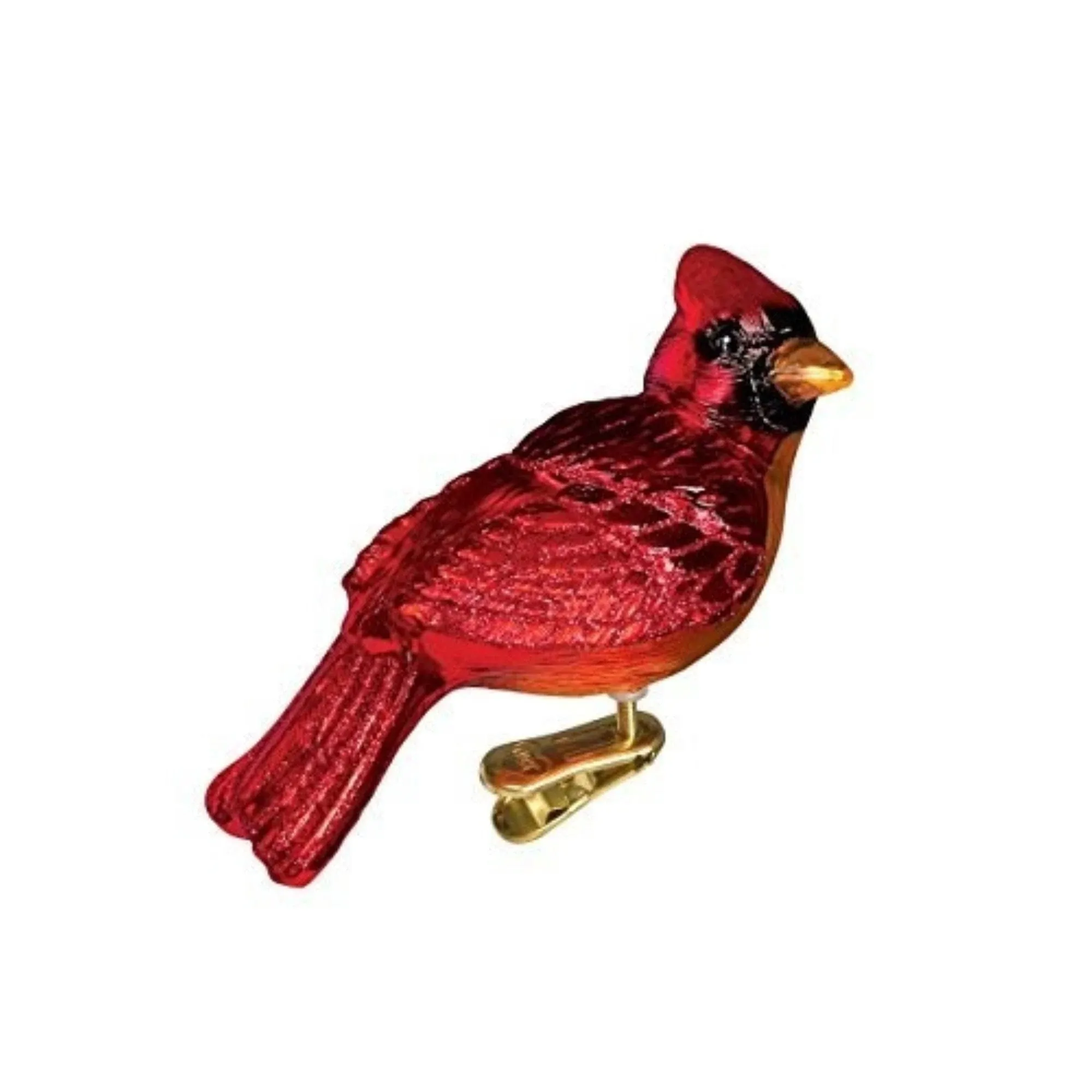 Old World Christmas Ornaments: Bird Watcher Collection Glass Blown Ornaments for Christmas Tree, Resting Cardinal