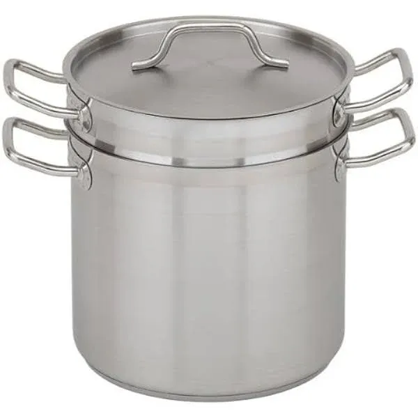 Royal Industries Double Boiler with Lid, 20 qt, 11.8" x 11.4" HT, Stainless Steel, Commercial Grade - NSF CertifiedRoyal Industries Double Boiler with Lid, 20 qt, 11.8" x 11.4"…