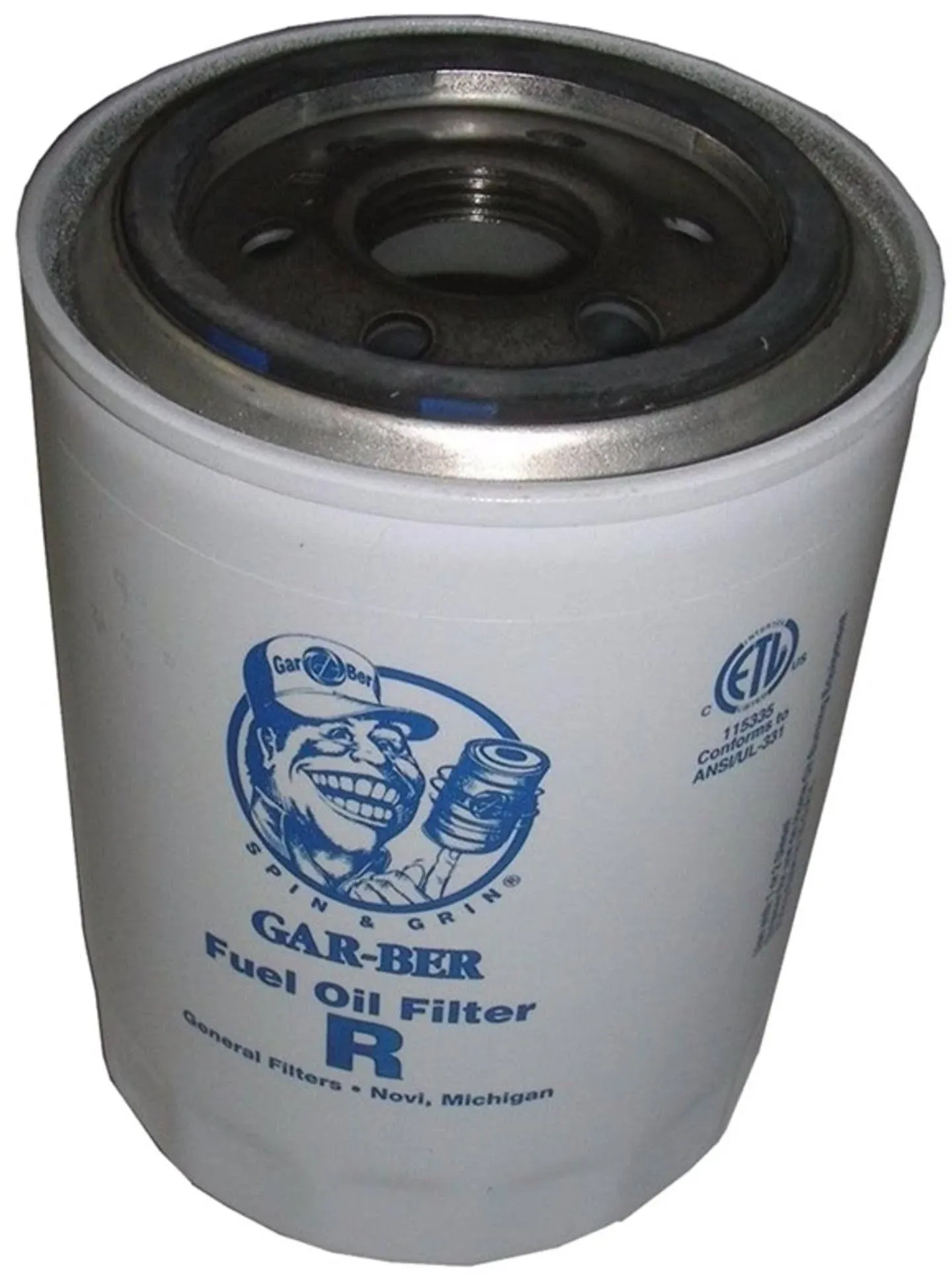 Gar-Ber Model R Spin On Furnace Fuel Oil Filter Epoxy Coated Garber Cartridge