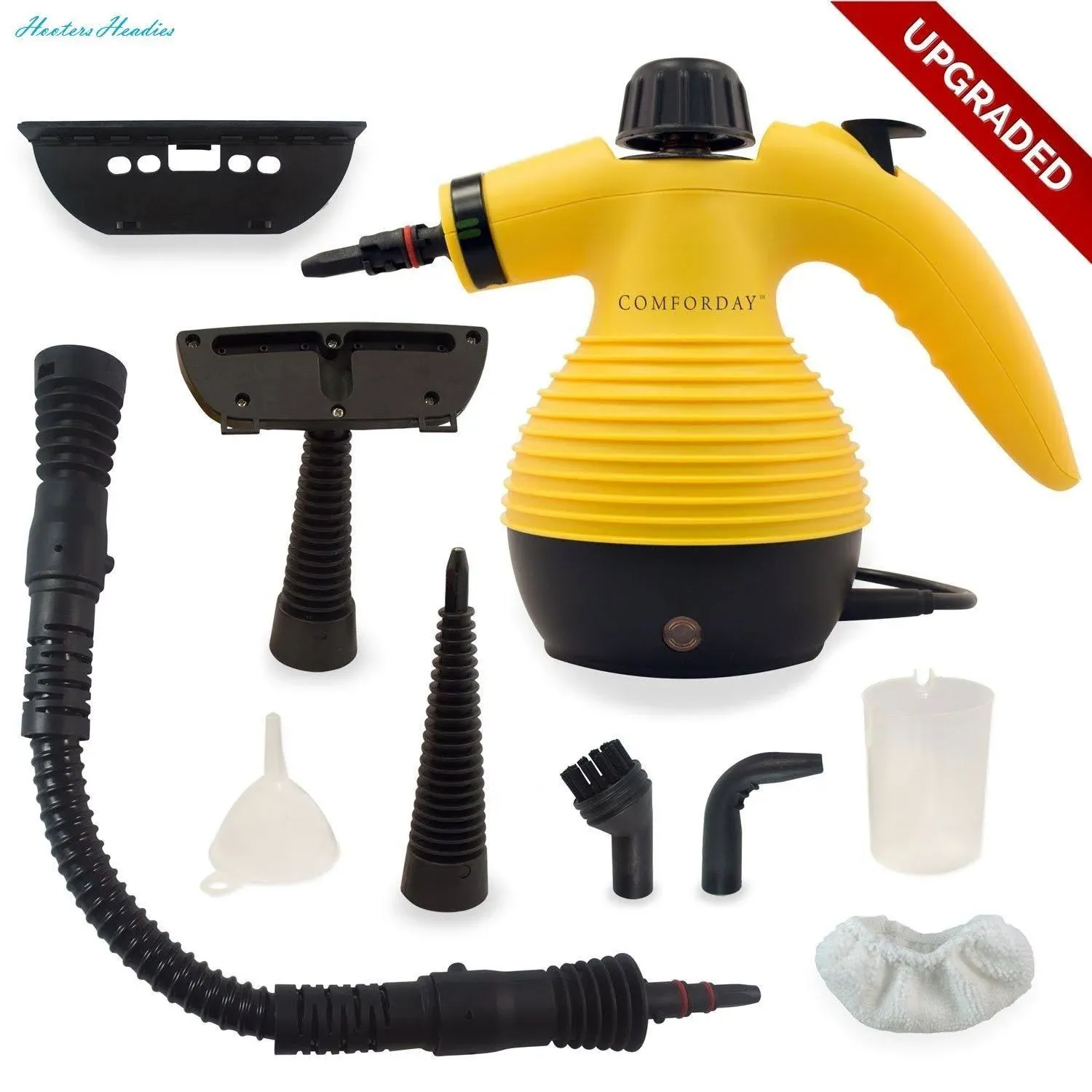 Comforday Multi-Purpose Handheld Pressurized Steam Cleaner with 9-Piece Acces...