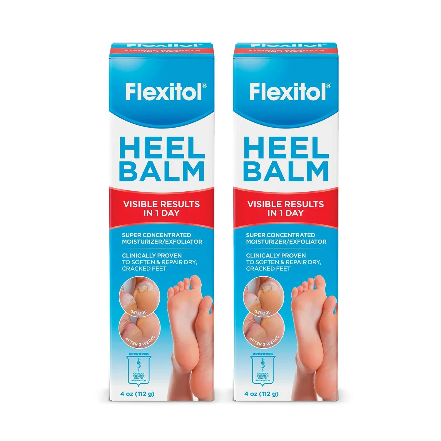 Flexitol Heel Balm, Rich Moisturizing & Exfoliating Foot Cream, 4 Oz Tube