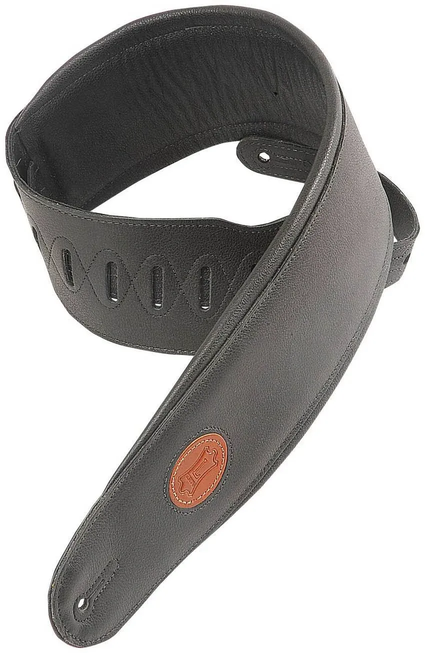 Levy's MSS2-4-DBR Signature Series 4.5" Garment Leather Bass Guitar Strap w/ Heavy Padding | Reverb