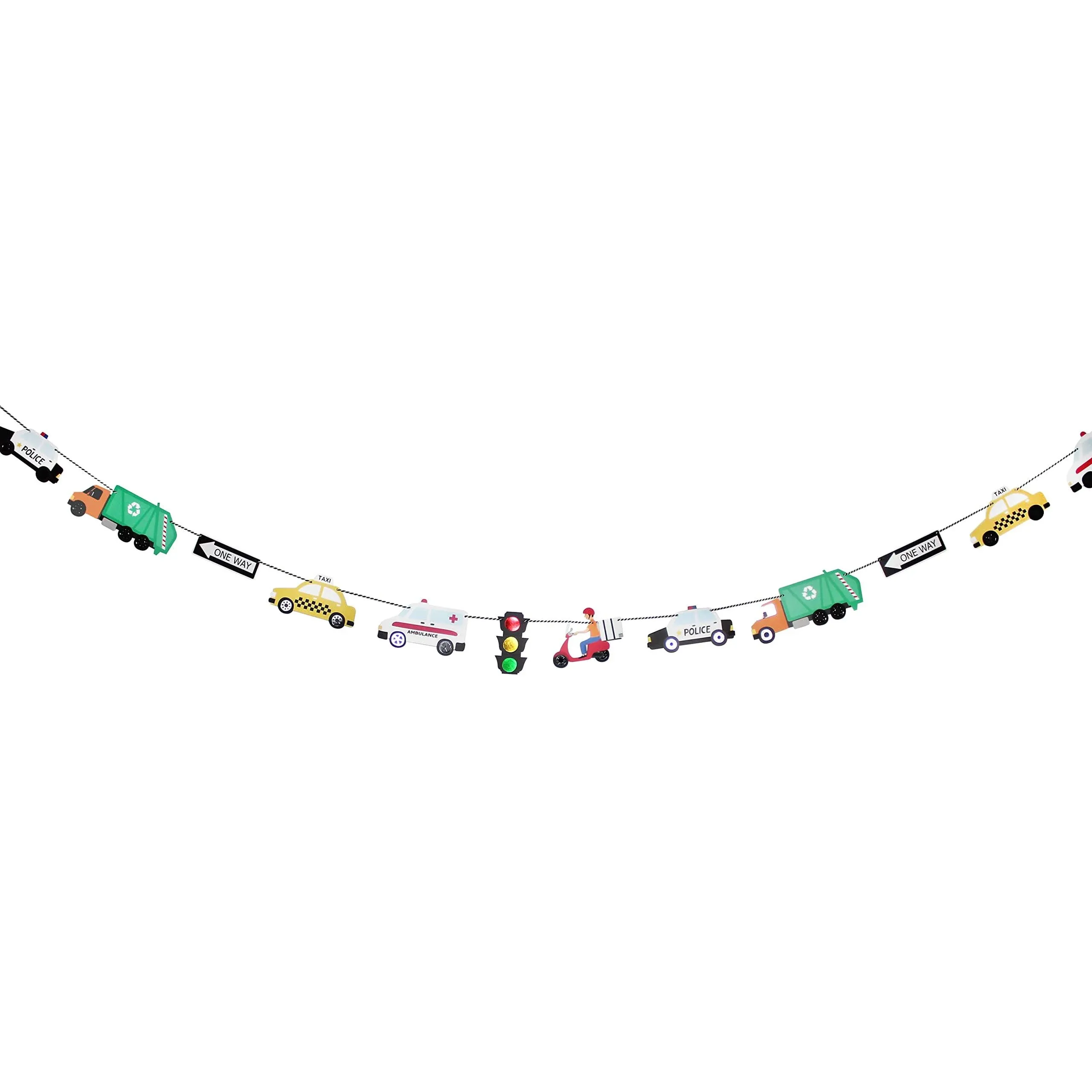 Transportation Garland | Car Themed Party Bunting | City Transportation Party Decorations