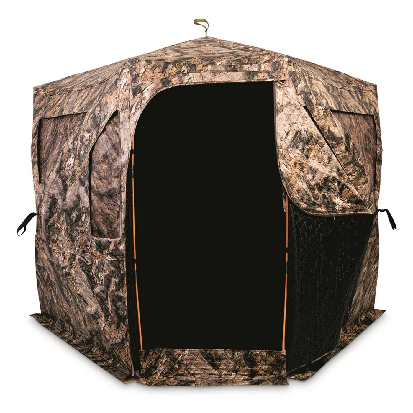 Ameristep Pro Series Thermal Hub Blind | 4 Person Insulated Hunting Blind Designed for Cold Weather in Mossy Oak Elements Terra, AMEBF1009, One Size