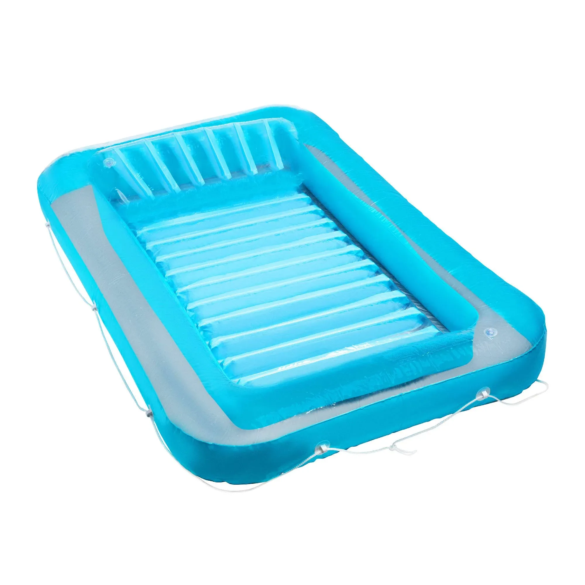 | Personal Pool Lounger | Tanning Pool with Pillow | Inflatable Tanning Bed | Tanning Pool Bed (Blue) | 13 Years+