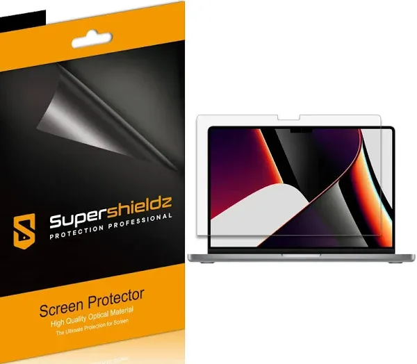 Supershieldz Designed for MacBook Pro 14 inch (M3 / M3 Pro / M3 Max / M2 Pro / M2 Max / M1 Pro / M1 Max) Tempered Glass Screen Protector, Anti Scratch, Bubble Free