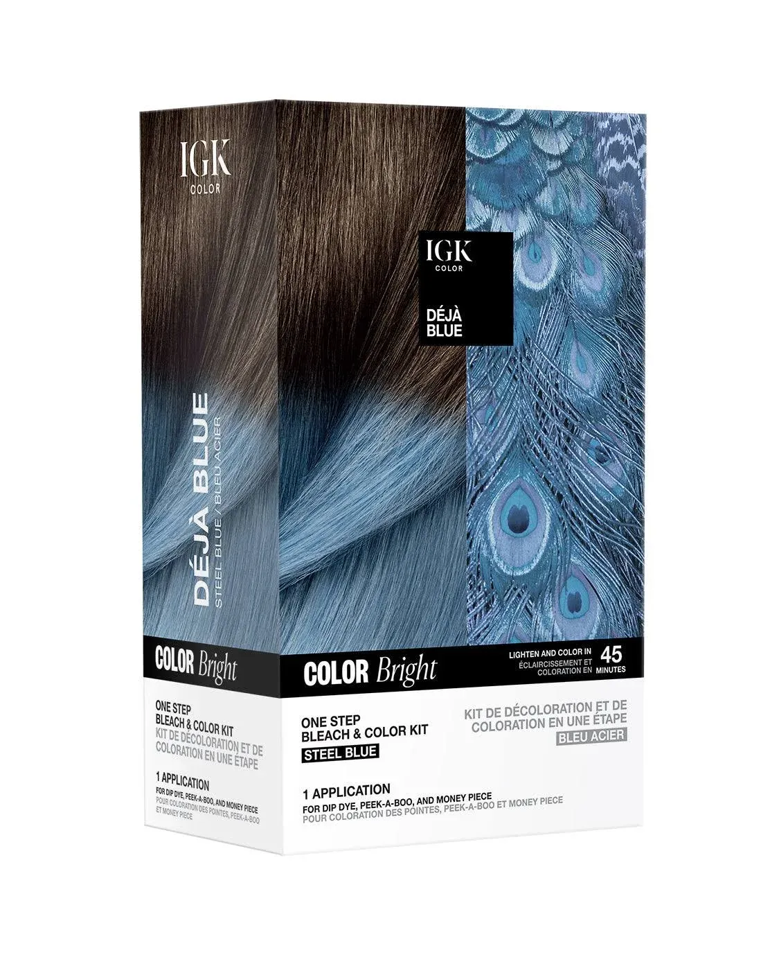 Igk Color Bright One Step Bleach & Color Kit Deja Blue