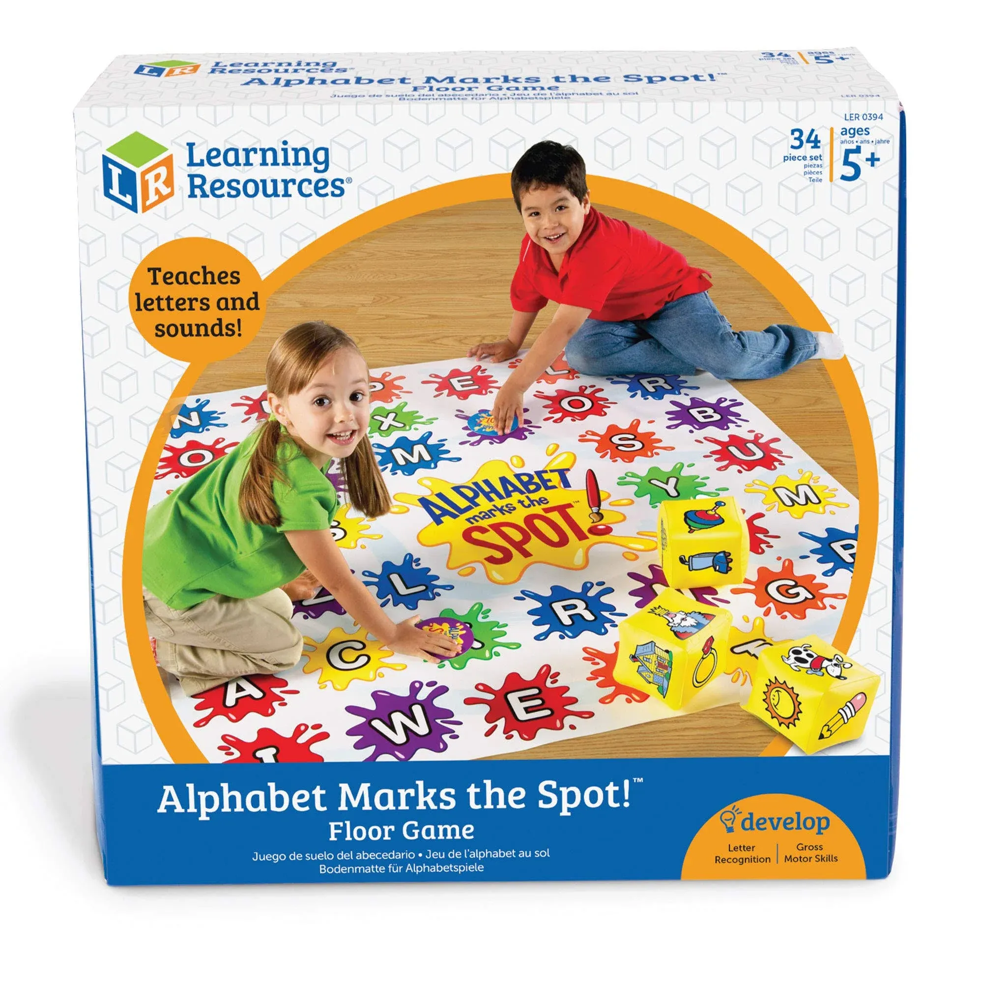 34 Piece Set, Ages 5+, Letters, Sounds, Alphabet Game,Spelling Games