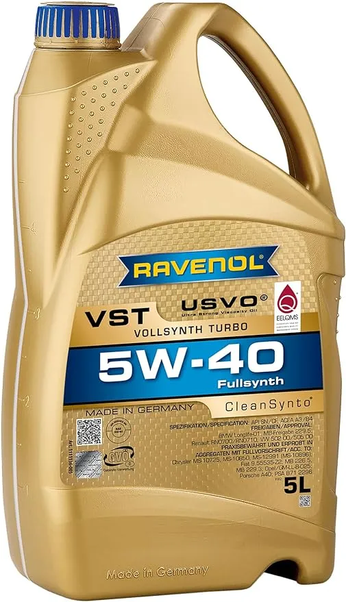 RAVENOL J1A1550 VST 5W-40 Fully Synthetic Motor Oil (5 Liter)