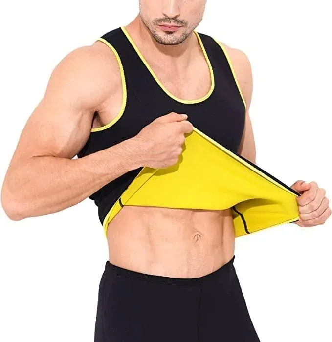 Waist Trainer Sweat Vest for Men,Hot Neoprene Sauna Tank Top Vest with Zipper,Gym Workout Suit