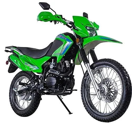 HHH 250cc Motorcycle Tao Tao TBR7 Street Scooter Gas Moped Scooter 229cc Bike Adult and Youth Dual Sports Enduro Bike (Green)