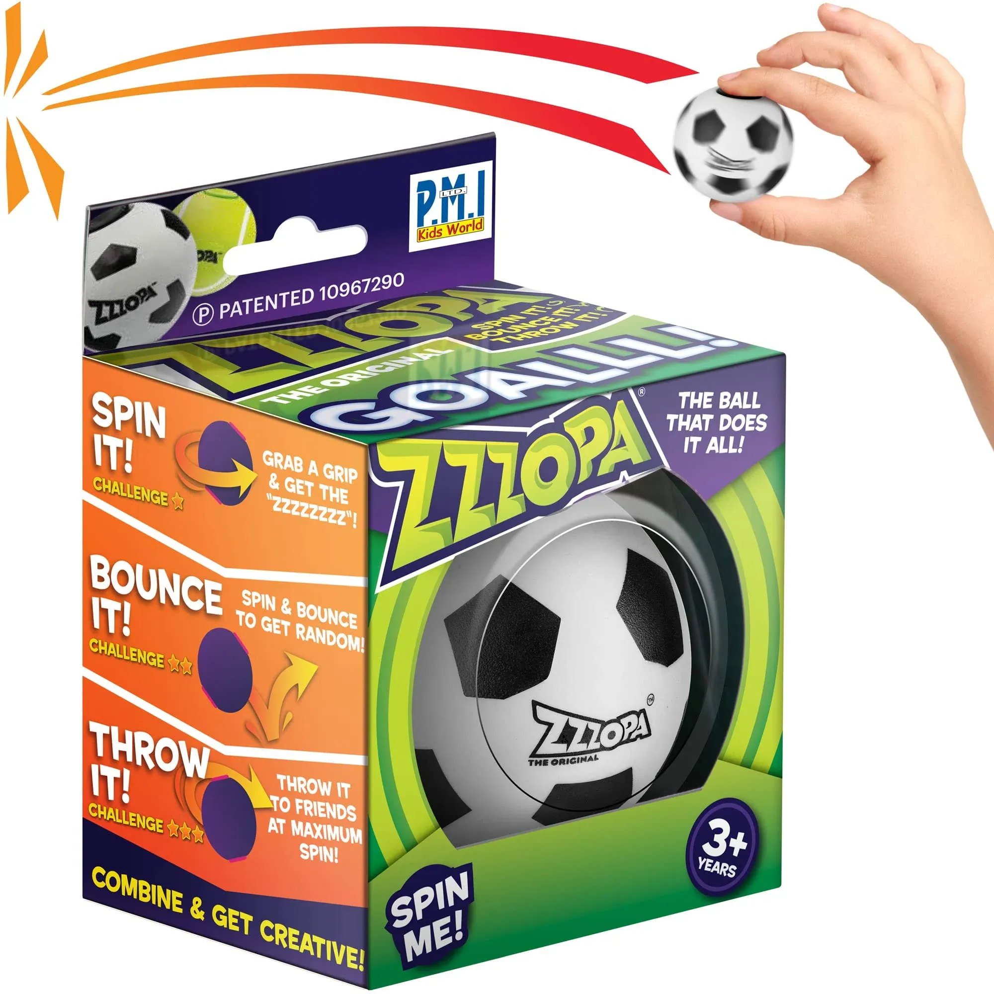 PMI International | Original Zzzopa Goall Fidget Stress Ball Mini Soccer Throw ...