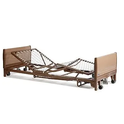 Invacare Low Homecare Bed | Low Full-Electric Hospital Bed for Home Use Brown 20"x36"x88"