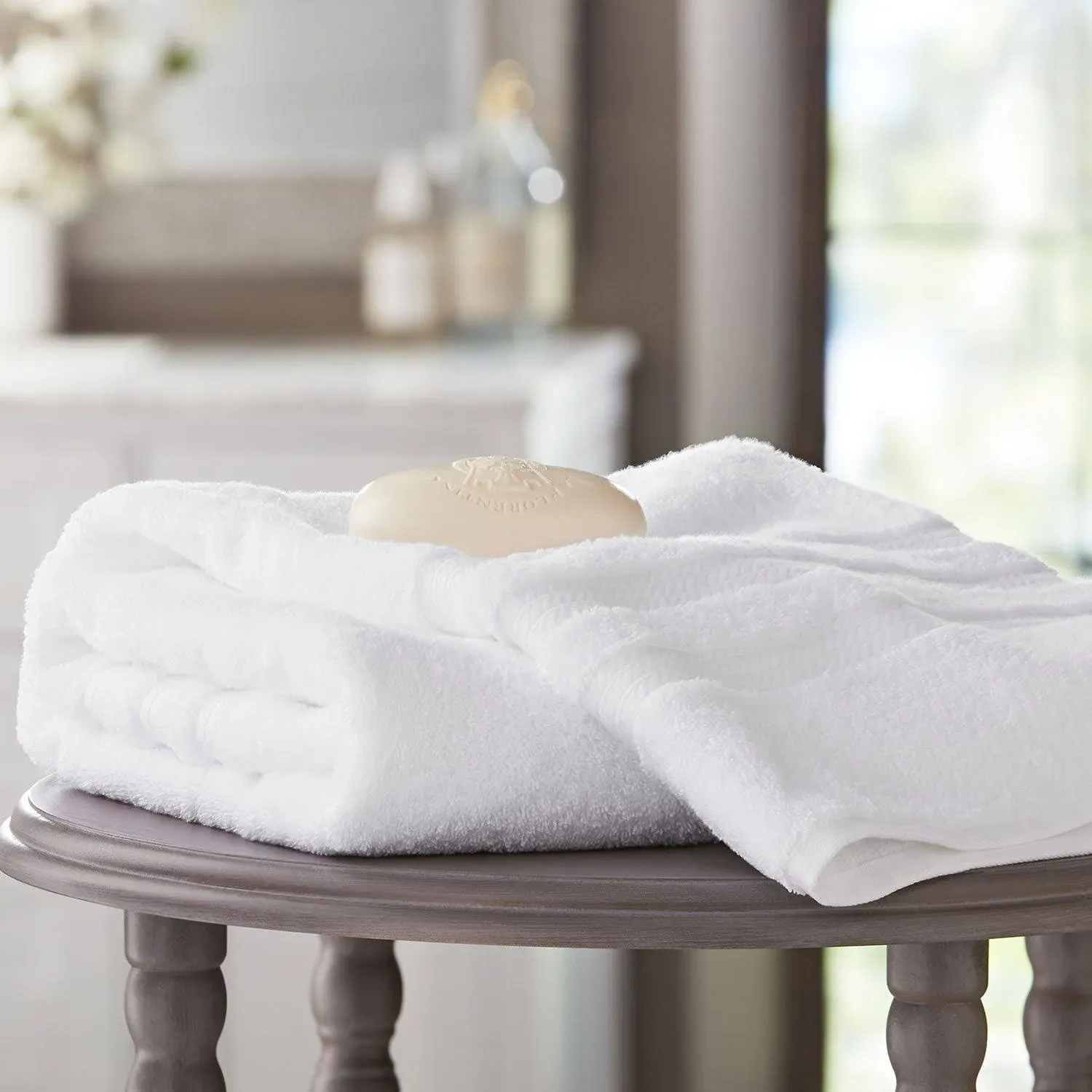 Member's Mark Hotel Premier Collection 100% Cotton Luxury Bath Towel in White