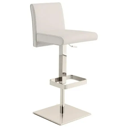 Casabianca Vittoria Bar Stool Italian White Leather