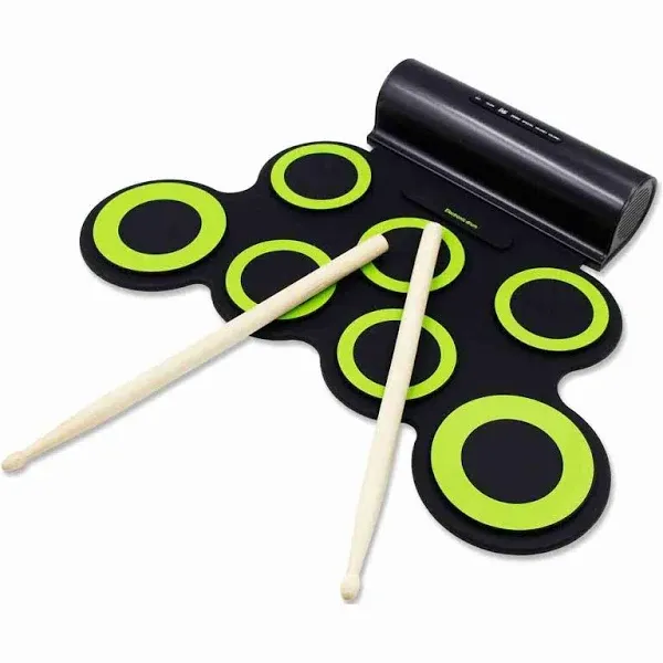 Paxcess Electronic Drum Set, Roll Up Drum Practice Pad Midi Drum Kit With Jack ...