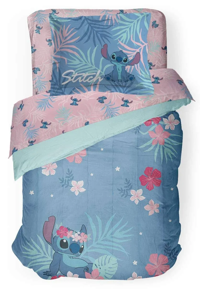 Disney Lilo & Stitch Paradise Dream Twin Comforter & Sham Set - Super Soft Kids ...