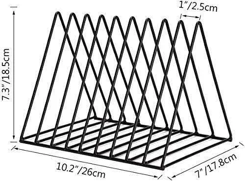 Skywin Record Vinyl Storage Rack Triangle - Vinyl Record Holder Stand Holds Up