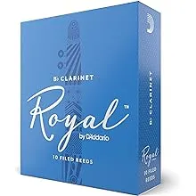 D’Addario Woodwinds - Royal Bb Clarinet Reeds - B Flat Clarinet Reeds - Reeds for Clarinet - Clarinet Bb Reeds - Strong Spine - Filed Cut - Strength 2.5, 10-Pack