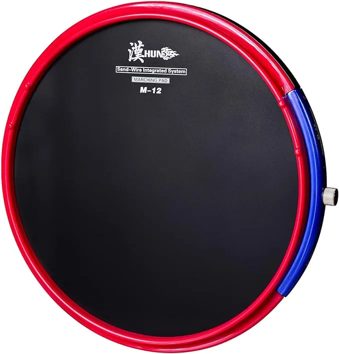 HUN Active Snare Pad with Drumstick, Tunable 12 Inch real feel drum Practice Pad, Marching Pad,Marching Drum Pad, Snare Drum Training Pad,Drum Pad with marching drum stick, Adjustable Snare Sound