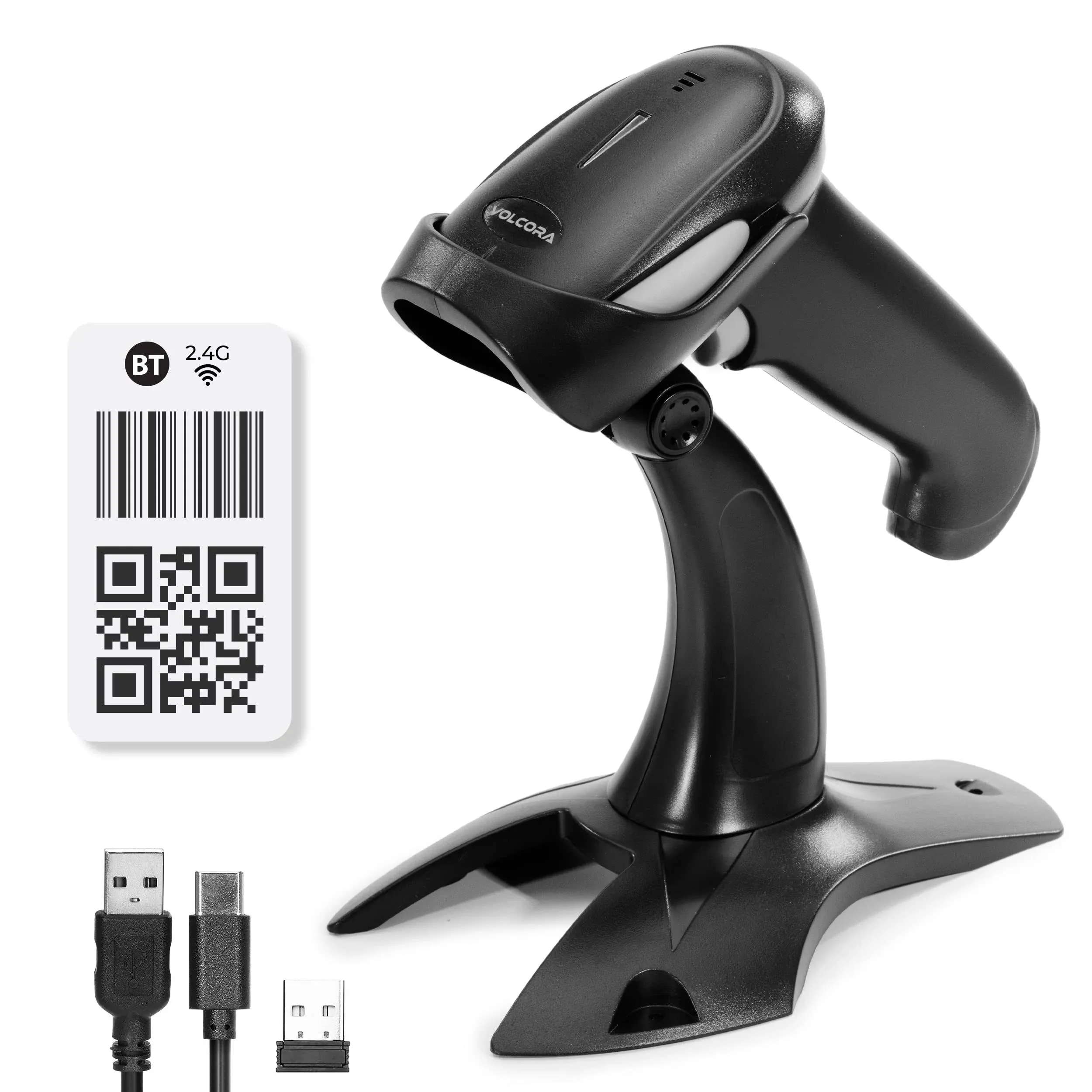 Wireless Bluetooth Barcode Scanner, QR Code Scanner, USB Portable Handheld ...