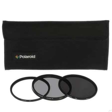 Polaroid Optics 77mm 3 Piece Filter Kit (UV, CPL, ND9)