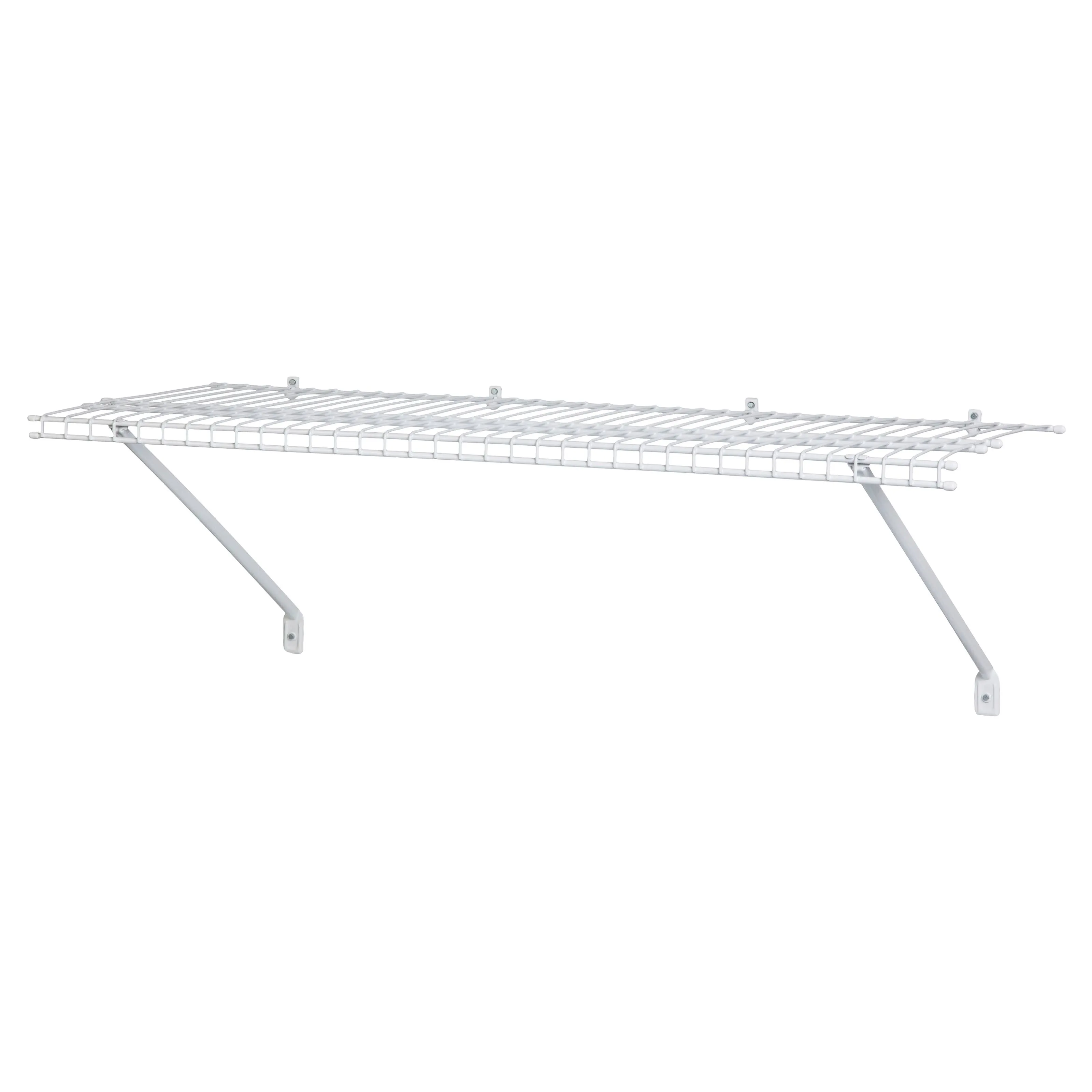 36 in. W x 12 in. D White Steel Wire Closet Shelf