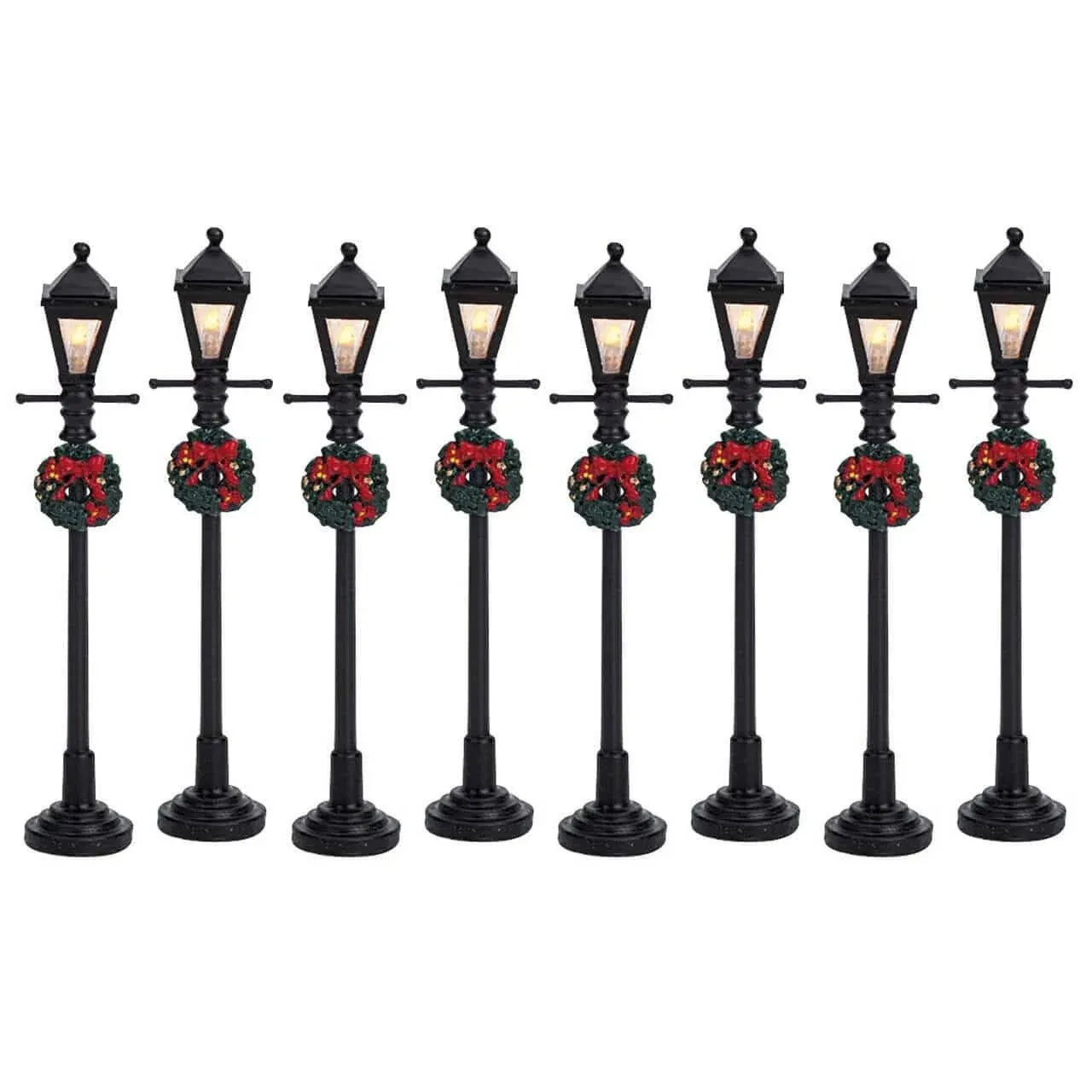 Lemax Village Collection Gas Lantern Street Lamp Set of 8 #64500