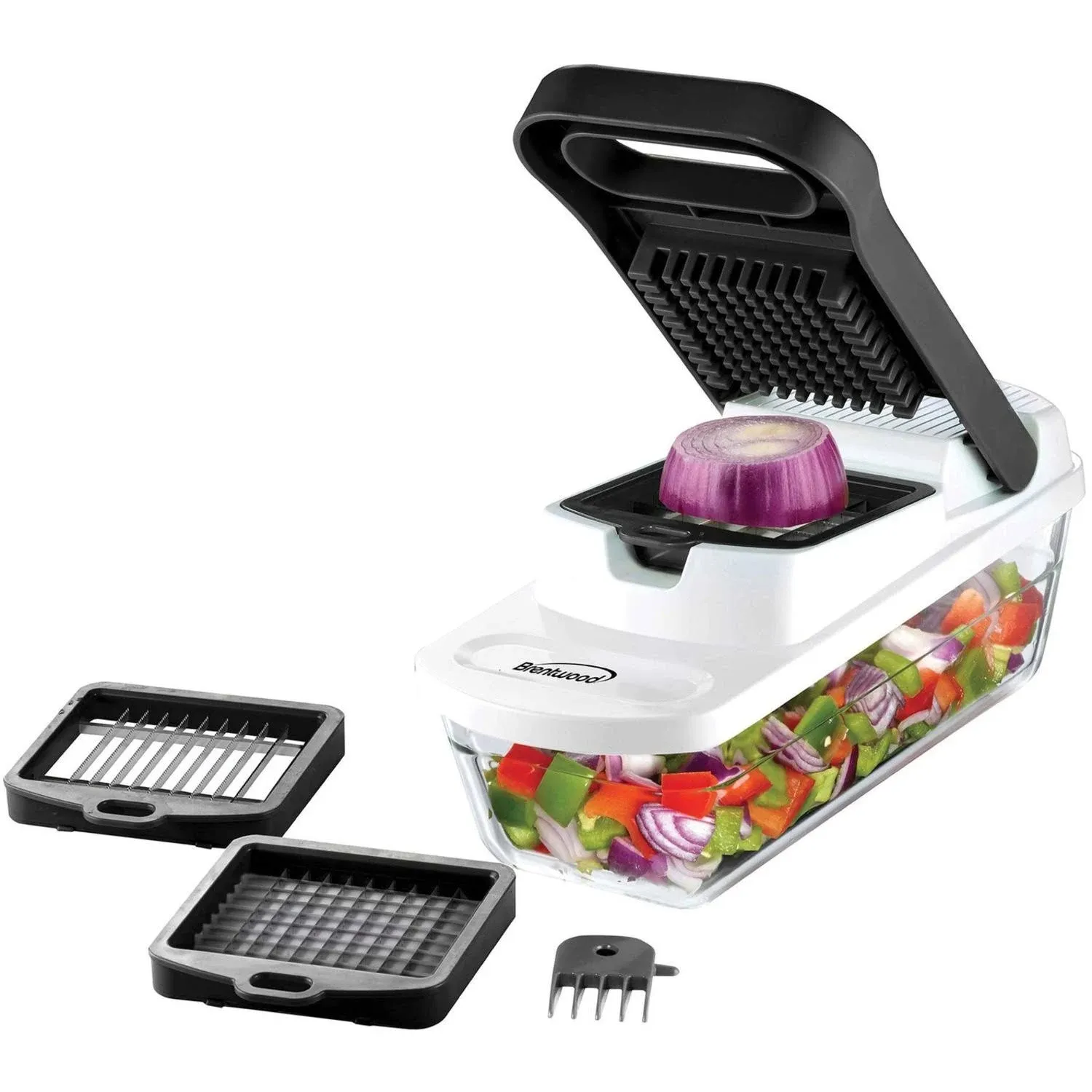 BRENTWOOD KA-5023BK Pro Food Chopper and Vegetable Dicer with 6.3-Cup...