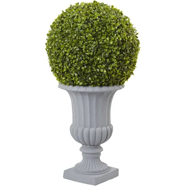 2.5ft Boxwood Topiary With Urn (indoor/outdoor) In Green