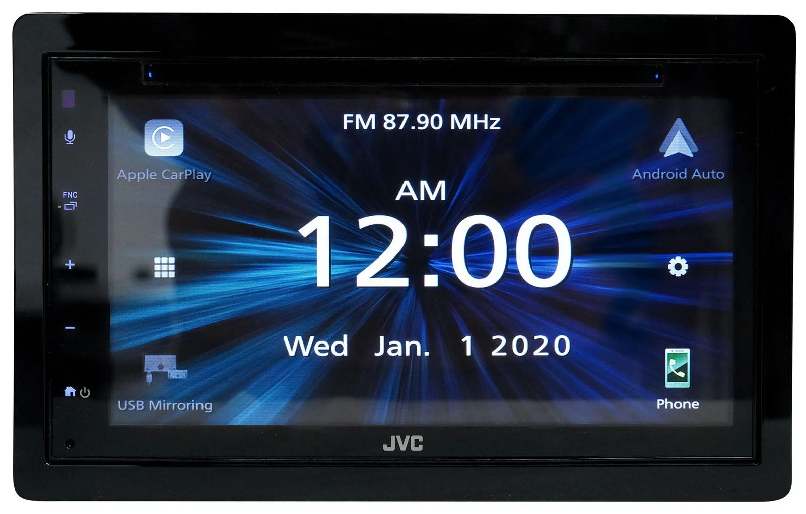 JVC KW-V660BT Apple CarPlay Android Auto DVD/CD Player w/ 6.8" Capacitive Touchscreen, Bluetooth Audio and Hands Free Calling, MP3 Player, Double DIN, 13-Band EQ, SiriusXM, AM/FM Car Radio