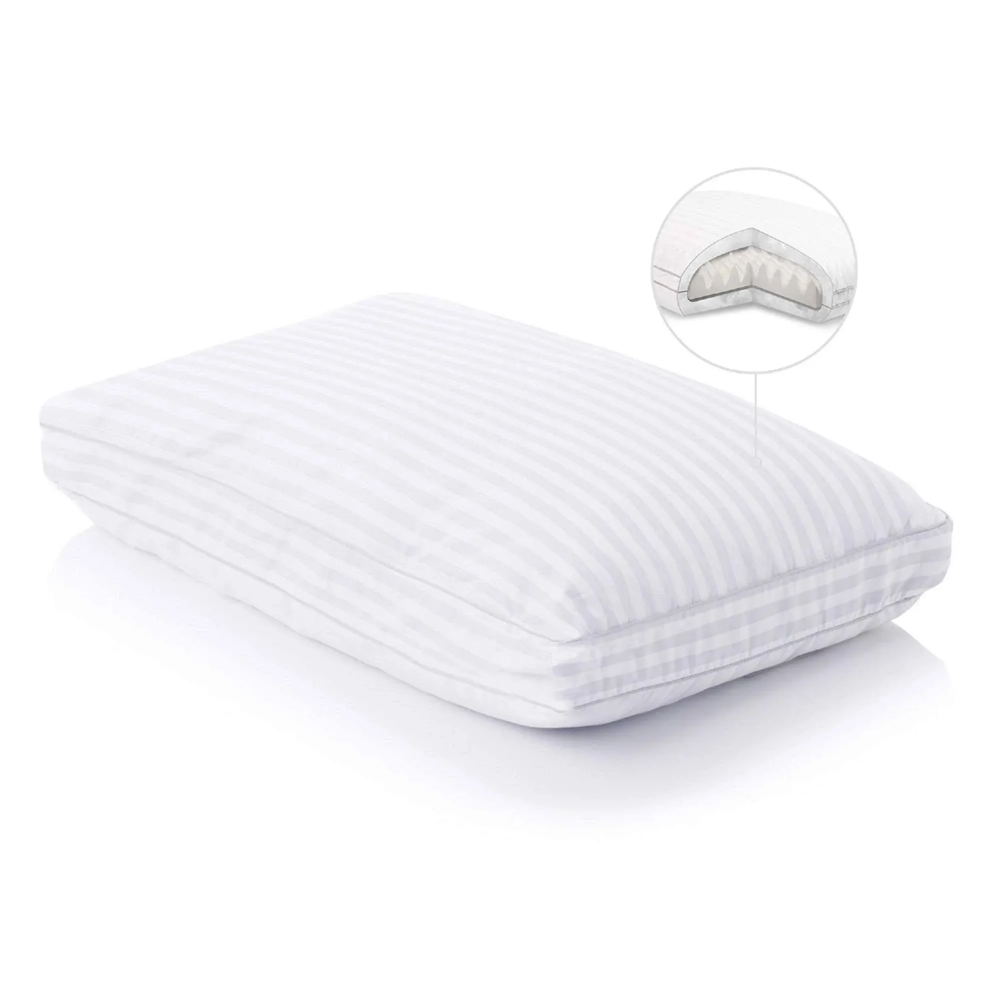 Malouf Convolution Gelled Microfiber with Convoluted Memory Foam Pillow - Down Alternative - Queen