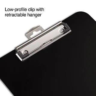 Staples Plastic Clipboards, Letter Size, Black, 6/Pack (23143)