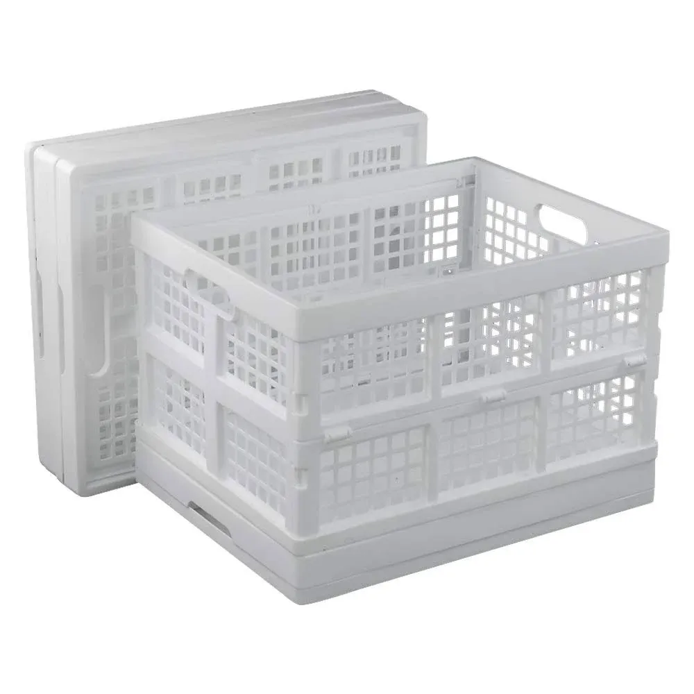 Sosody 34.5 Litre Large Collapsible Plastic Storage Crates Foldable Laundry 4