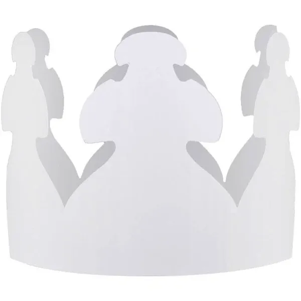 Hygloss Bright White Tag Crowns Pack of 24 HYG65243