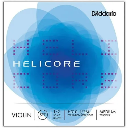 D'Addario Orchestral - Helicore 4/4 Size Violin Strings Set with Plain Steel E String - H310 4/4H - Full Set - Heavy Tension