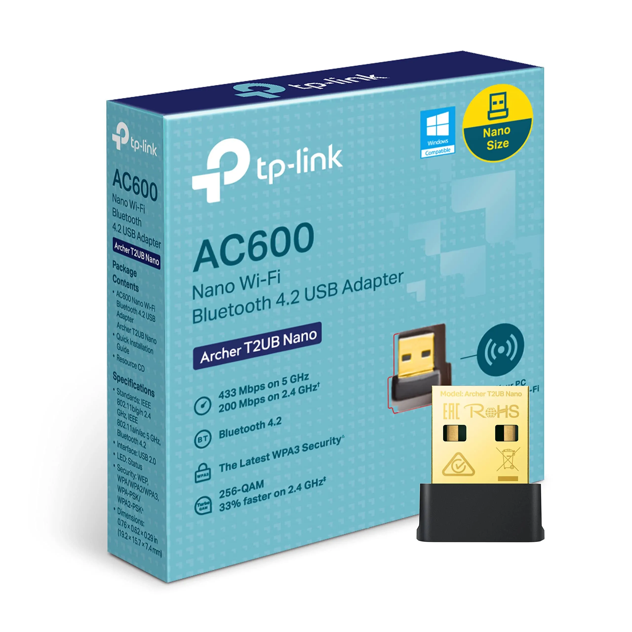 TP-Link AC600 Nano Wi-Fi Bluetooth 4.2 USB Adapter