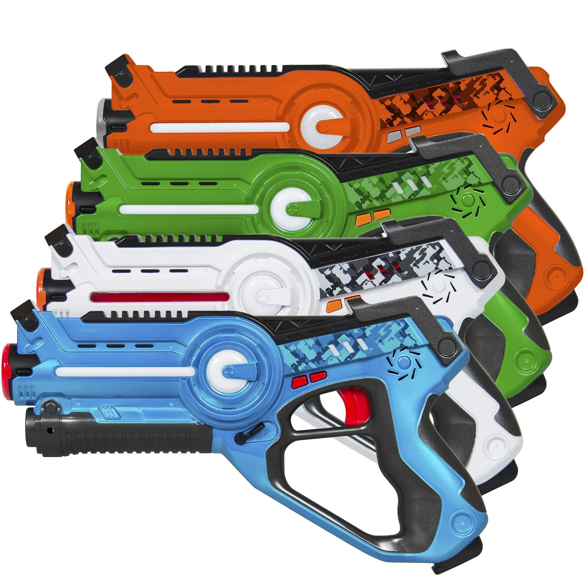 BCP Set of 4 Infrared Laser Tag Blasters Guns w/ Life Indicators - Kids &amp; Adults