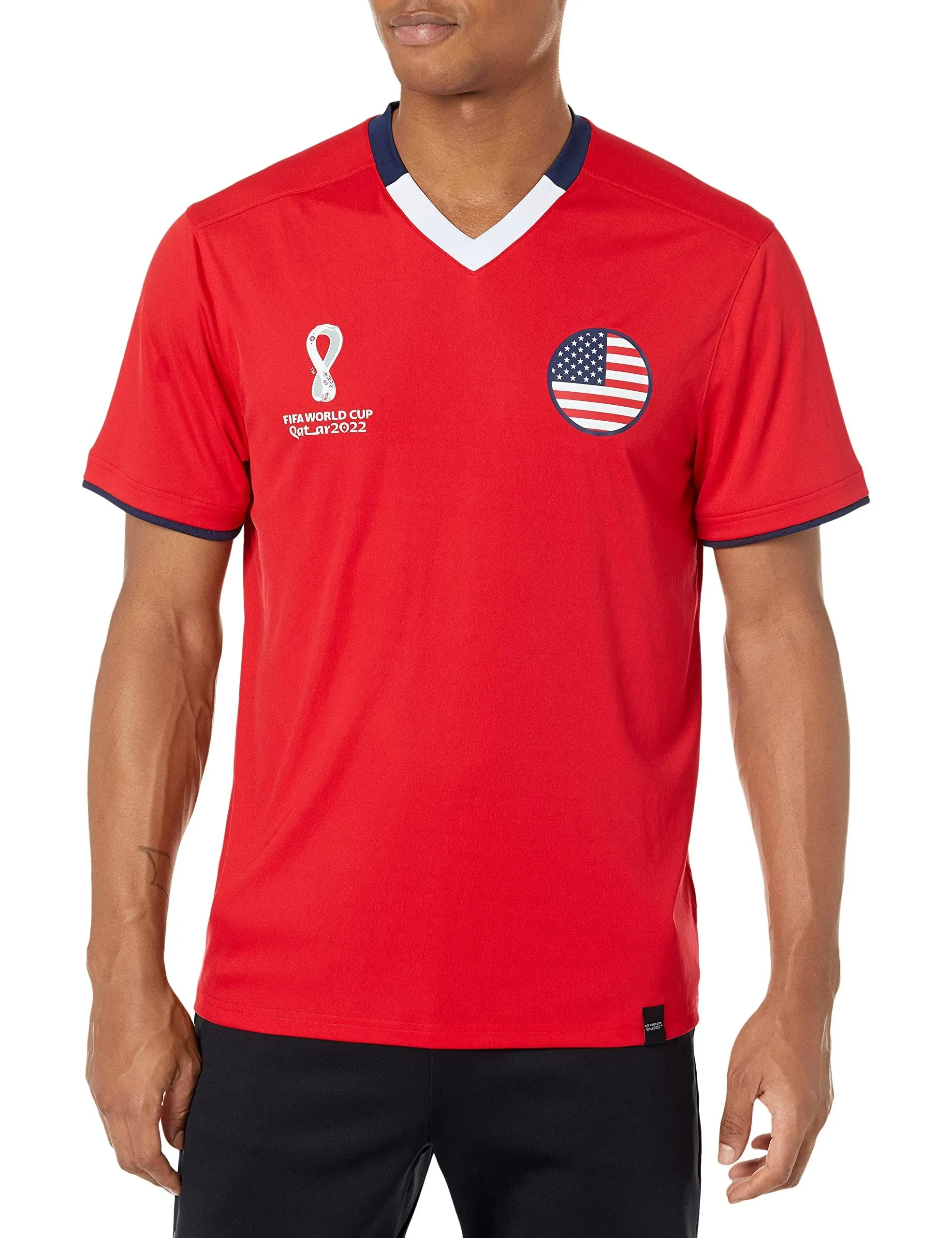 "Adult USA Men's FIFA World Cup Primary Classic Short Sleeve Jersey/RED"