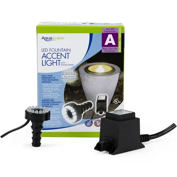 Aquascape Submersible LED Fountain Light Kit with Transformer