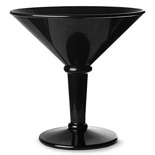 G.E.T. SW-1419-BK Shatterproof Jumbo Martini Cocktail Glass, 48 Ounce, Black