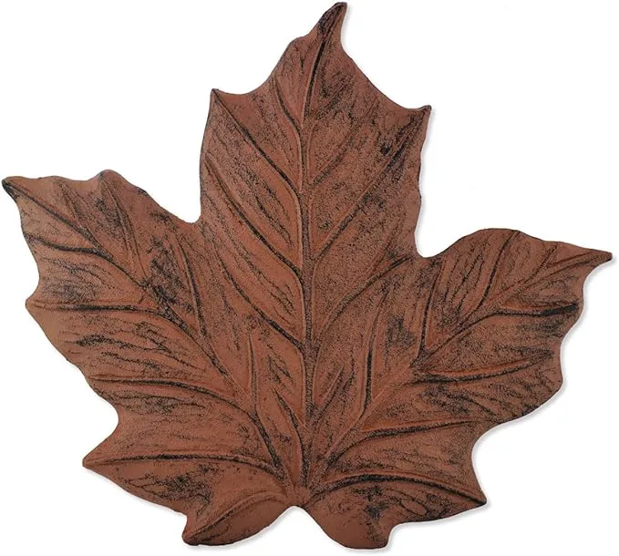 Sunset Vista Designs Wilderness Wonders Cast Iron Maple Leaf Stepping Stone, 11-1/2 by 12-Inch