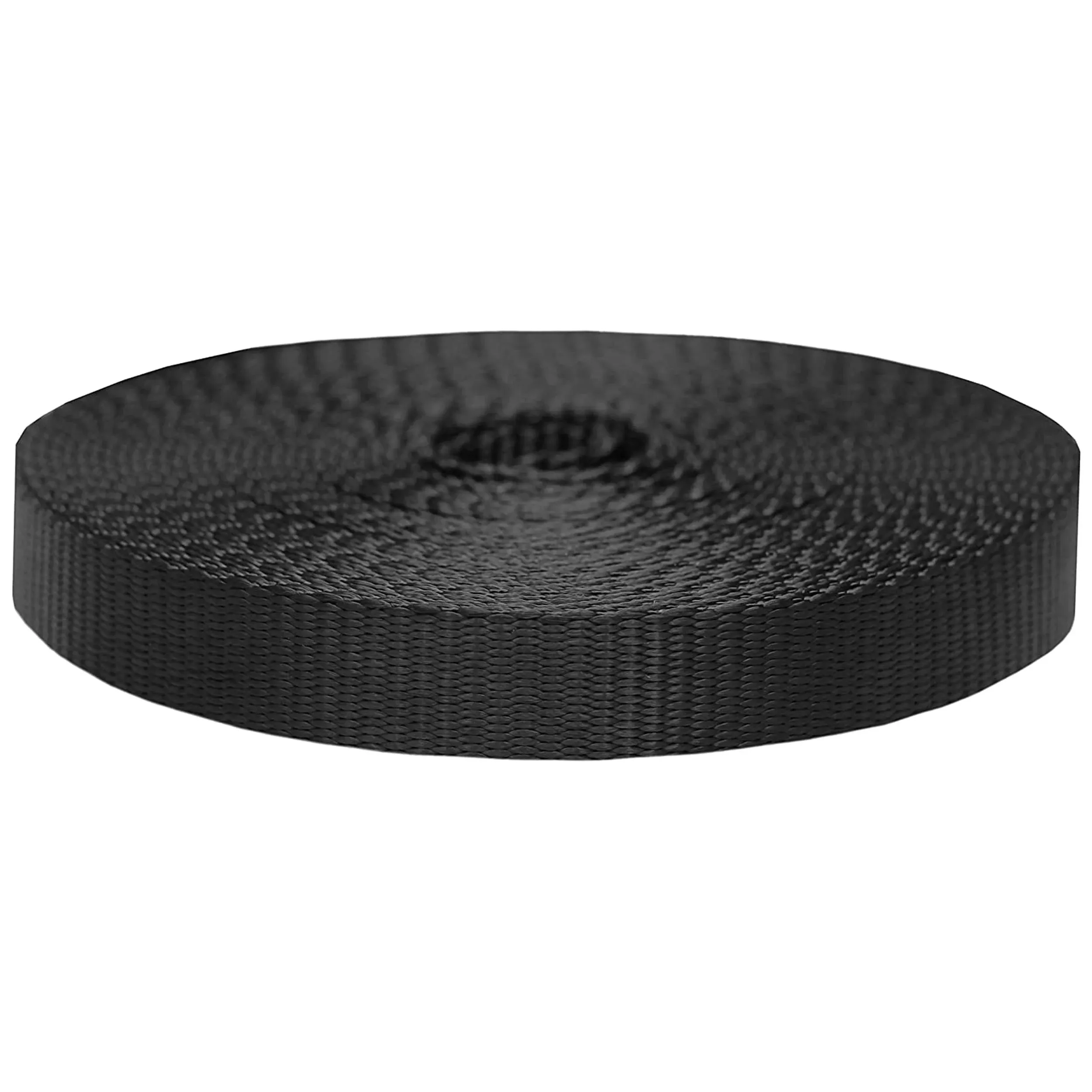 Strapworks 1 Inch x 10 Yard Flat Nylon Webbing Strap, Black