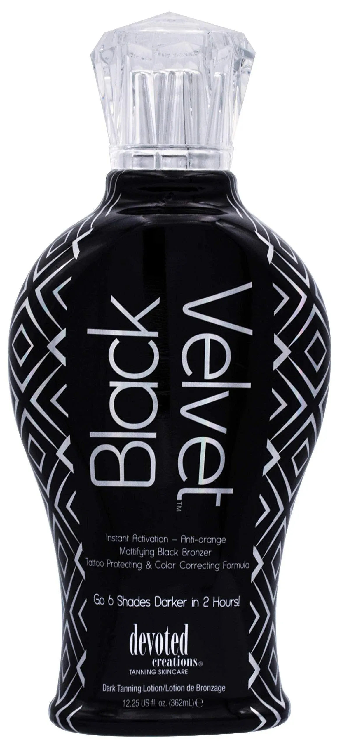 Devoted Creations Black Velvet Anti-Orange Mattifying Black Bronzer Tanning Lotion 12.25 oz