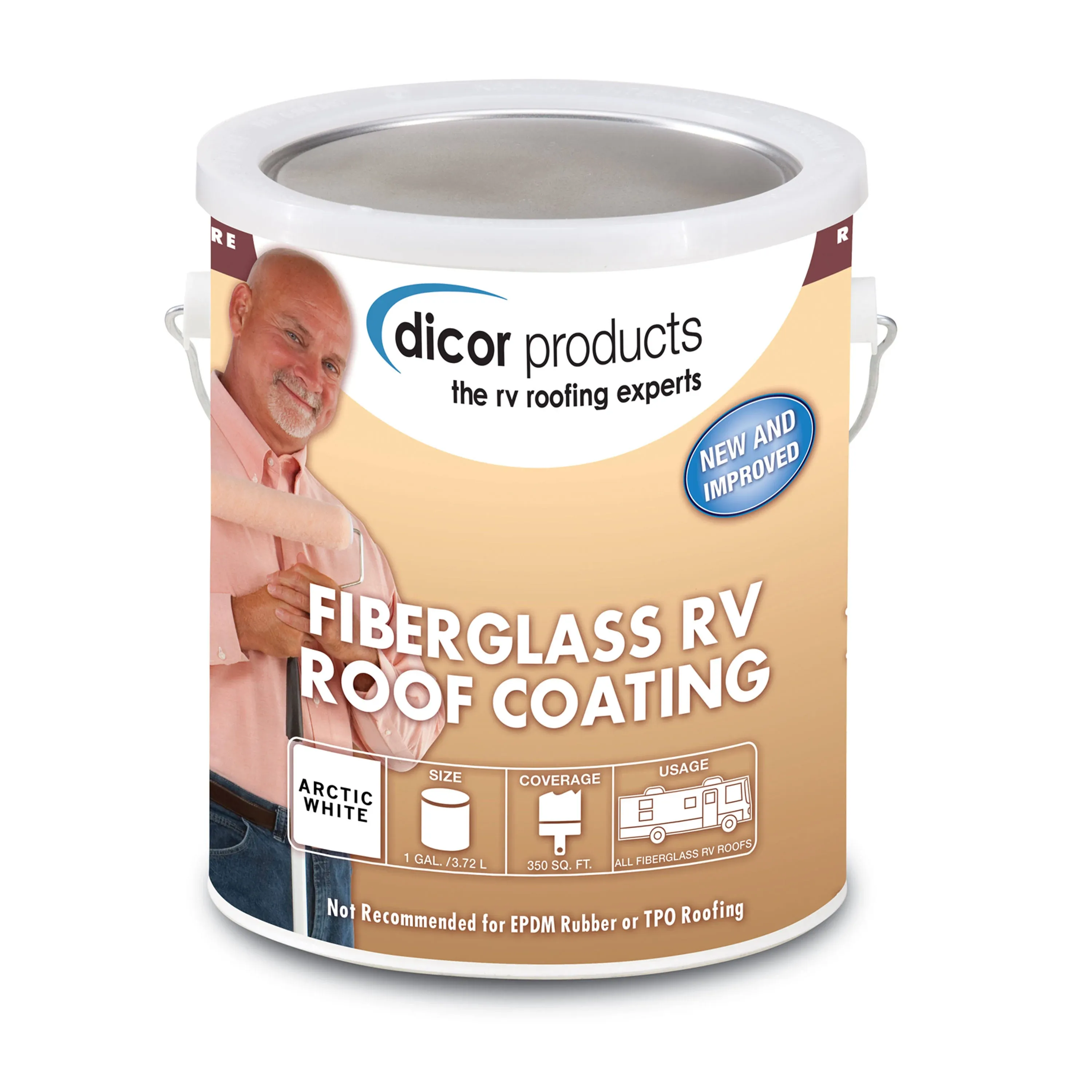 Dicor 1 gal. Fiberglass RV Roof Coating (Rp-Frc-1)